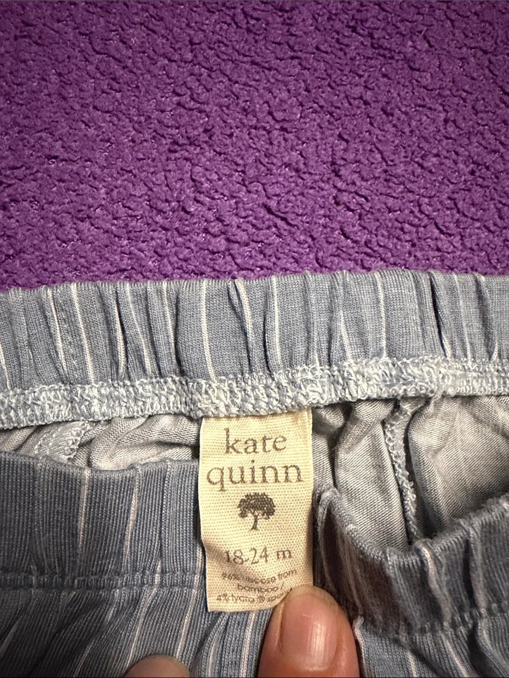 kate quinn Gray Pinstripe Leggings - Soft Stretch Knit